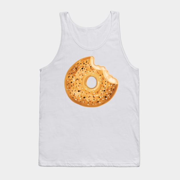 Half eaten bagel watercolor Tank Top by SouthPrints